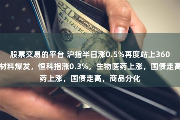 股票交易的平台 沪指半日涨0.5%再度站上3600点，PEEK材料爆发，恒科指涨0.3%，生物医药上涨，国债走高，商品分化