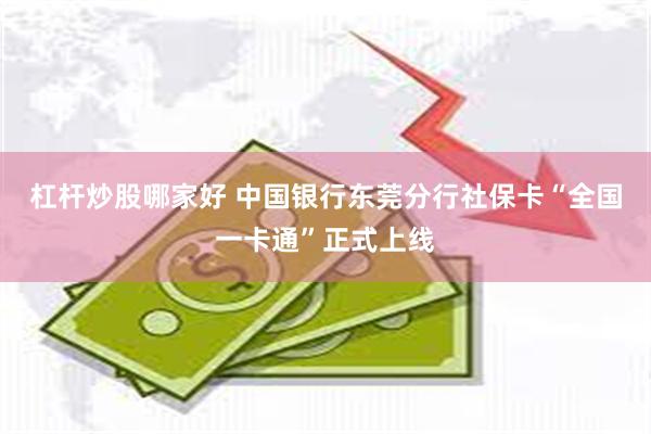 杠杆炒股哪家好 中国银行东莞分行社保卡“全国一卡通”正式上线