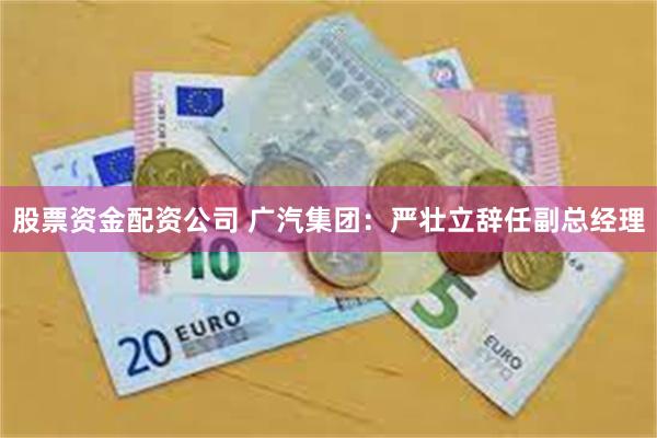 股票资金配资公司 广汽集团：严壮立辞任副总经理